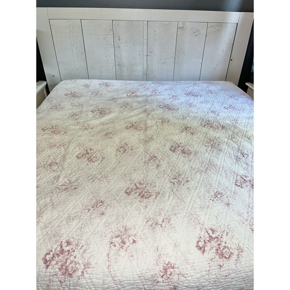 Pottery Barn Bedding Pottery Barn Pink Floral Quilt Comforter 88x87